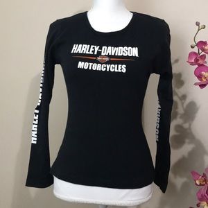 Harley Davidson long sleeve black shirt medium Tee